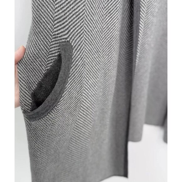 J.Crew Factory Vanessa Herringbone Sweater Sz M Open Cardigan Jacket Preppy Flaw - Picture 13 of 16